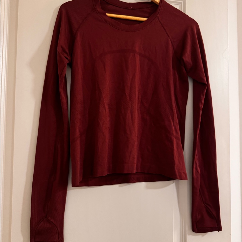 lululemon athletica Dark Red Long Sleeve Top